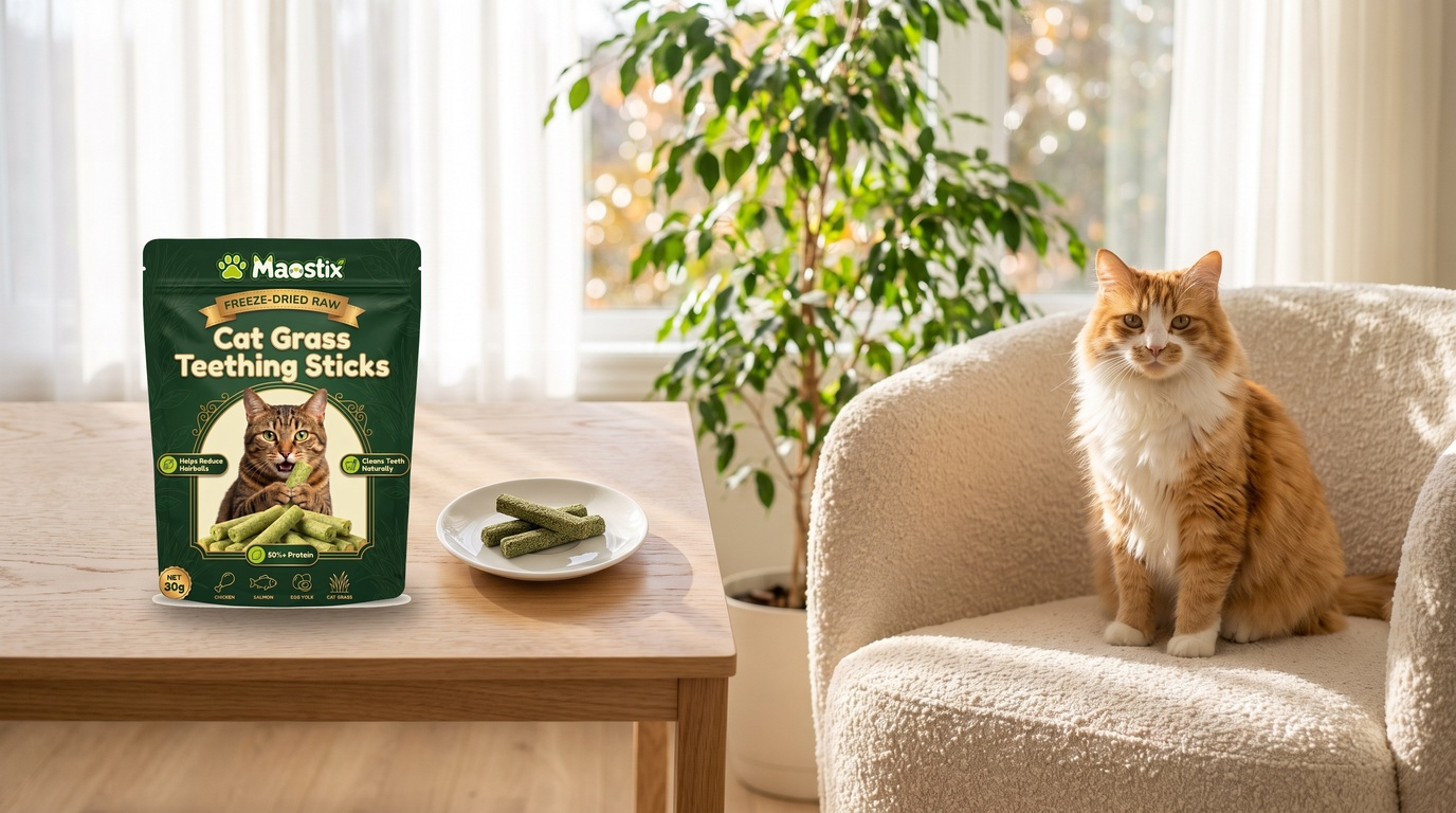 Fewer Hairballs. Cleaner Teeth. One Happy Cat.
